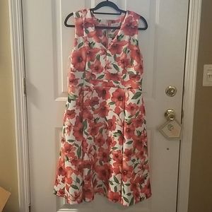 Floral Scuba Fit and Flare Dress